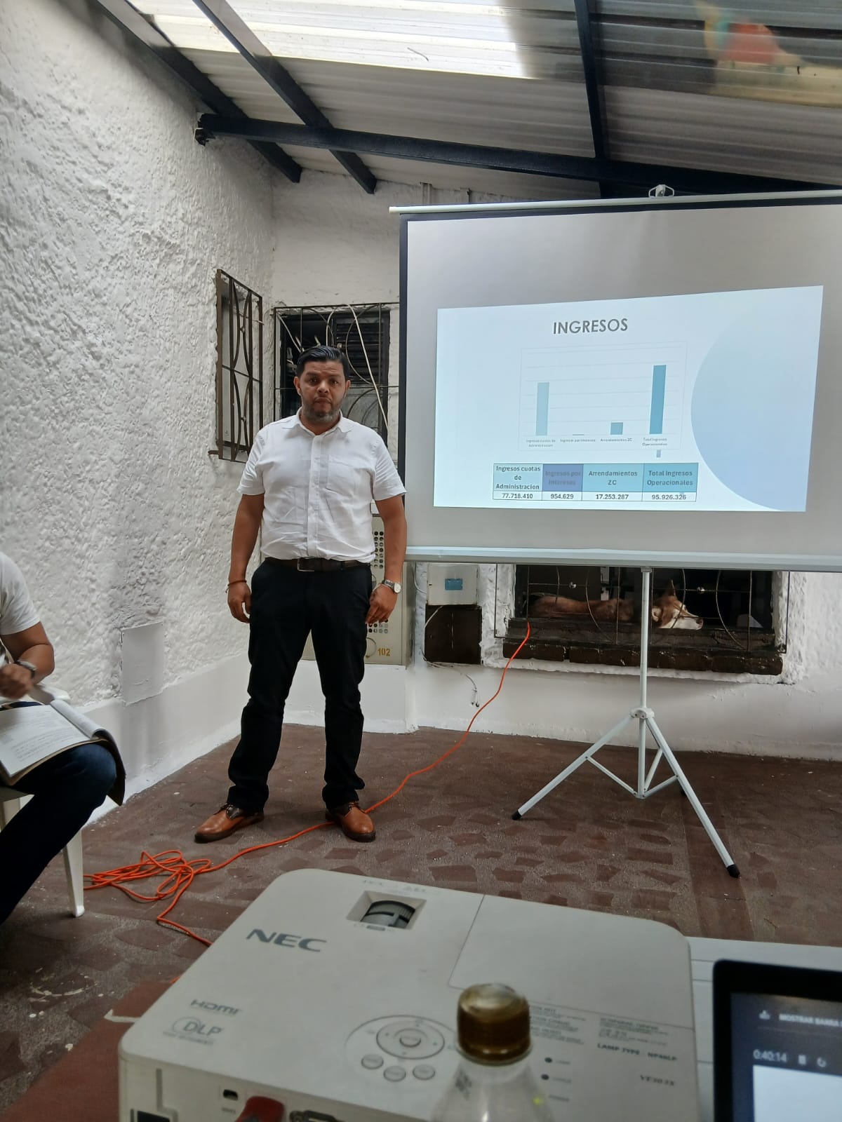 Andrés Felipe Grajales en sesión de acompañamiento